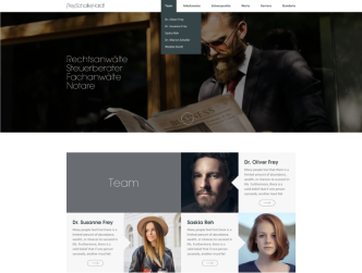 Responsive Beispiel für Webseiten-Erstellung für Anwälte