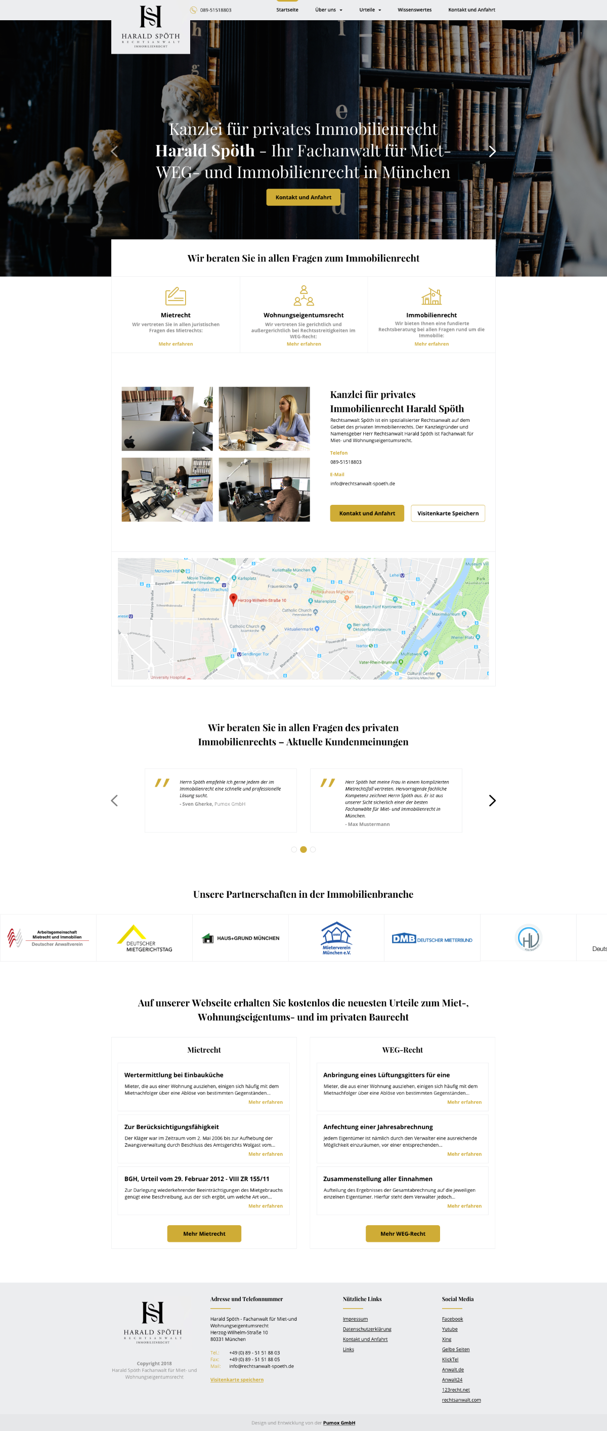 Beispiel für Professionelle Erstellung einer Rechtsanwalts-Homepage
